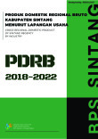 Produk Domestik Regional Bruto Kabupaten Sintang Menurut Lapangan Usaha 2018-2022